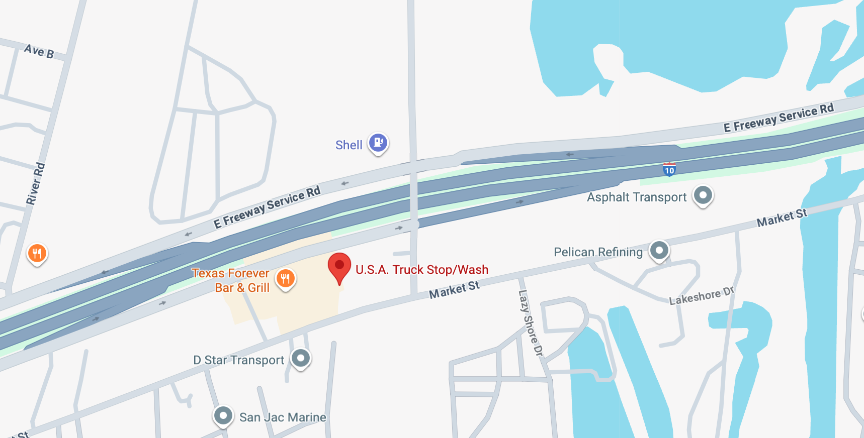 Google Map USA Truck Wash in Channelview Texas 